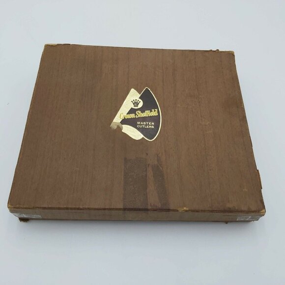 Crown Sheffield Master Cutler Knife & Fork Set | Faux Stag Handles in Box-VTG - Picture 5 of 5